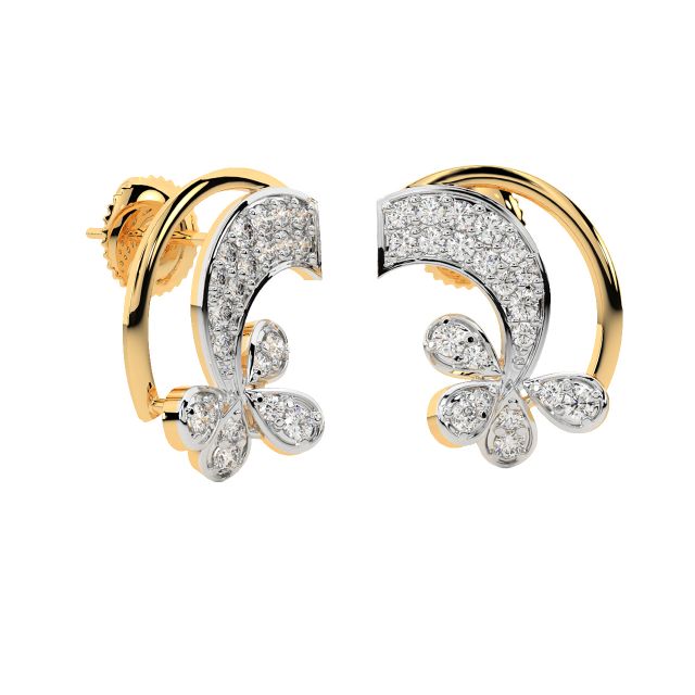 Rey Round Diamond Stud Earrings